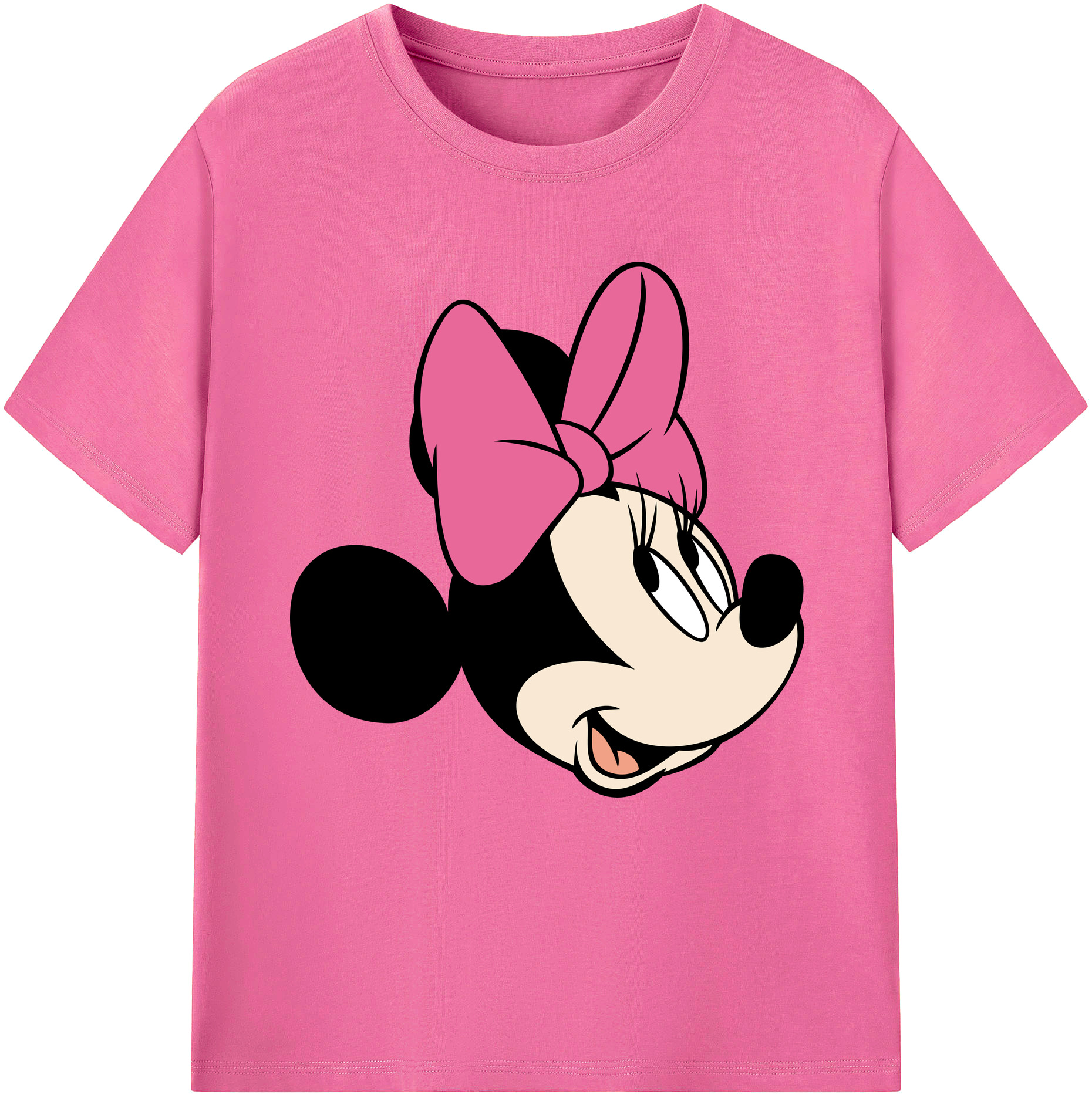 （画像用） ミッキーマウス Mickey Mouse レディースカジュアルプリントTシャツ（綿100％）